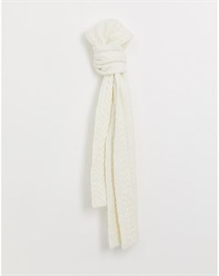 Кремовый вязаный шарф Weekday