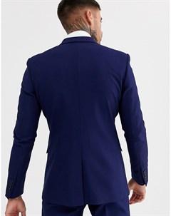 Синий приталенный пиджак Burton menswear