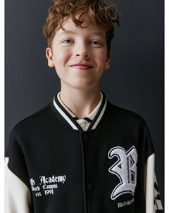 Бомбер в стиле преппи детский Sela