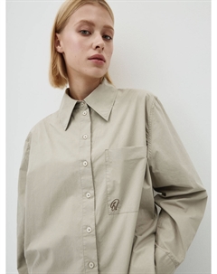 Рубашка оверсайз с вышивкой из коллекции Алфавит Sela