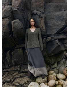 Сатиновое платье с градиентным принтом Sela