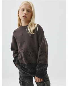 Вязаный джемпер в стиле гранж для девочек Sela
