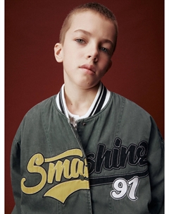 Бомбер в стиле преппи детский Sela