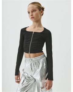 Укороченный топ на молнии для девочек Sela