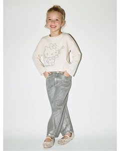 Лонгслив с аппликацией из страз Hello Kitty для девочек Sela