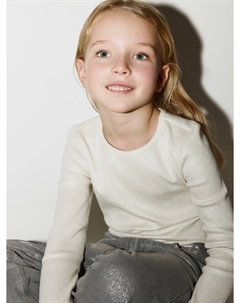 Лонгслив с эффектом металлик для девочек Sela