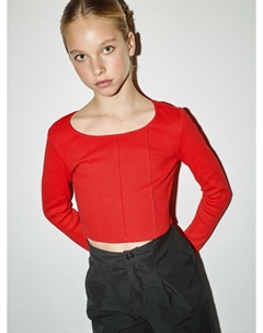 Трикотажный лонгслив для девочек Sela