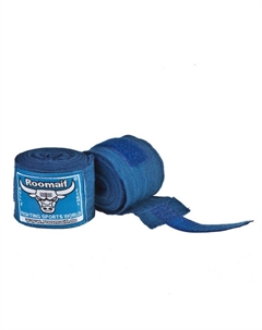 Бинт боксерский 3,5 м, хлопок RMC синий Roomaif