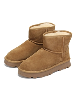 Рыжие угги из бархатистого велюра Respect