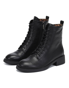 Черные ботинки из гладкой кожи Respect