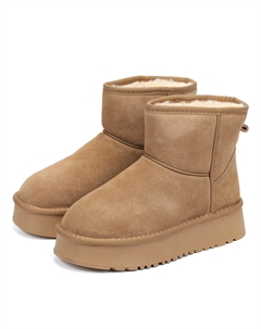 Рыжие угги из ворсовой кожи Respect