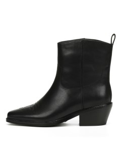 Черные зимние ботинки казаки из гладкой кожи Respect premium