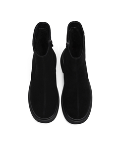 Черные зимние ботинки из натурального велюра Respect