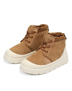 Рыжие угги из ворсовой кожи на шнурках Respect