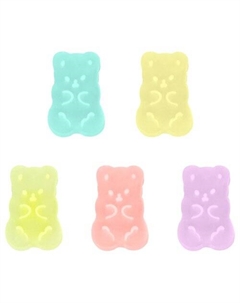 Набор ластиков Candy Bear, 5шт, ПВХ, 20х15х9мм, в ассортименте Meshu