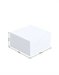 Блок для записи Premium, 9х9х4,5 см, белый ZP8601 Berlingo