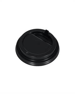 Крышка одноразовая для стакана с закрытым питейником 100 шт черная ОП-091015 Resto