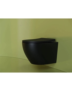 Унитаз подвесной Uno CN11001MB безободковый, с крышкой микролифт, черный матовый Ceramica nova