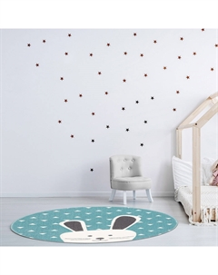 Ковер 1,2 м круглый Pastel Kids бело-голубой Sintelon