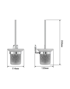 Ершик для унитаза Fora Flower подвесной стекло/металл хром (FOR-FL020/6864)