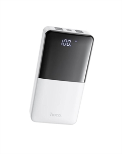 Универсальный внешний аккумулятор J42B High Power Mobile Power Bank 30000 mAh USBx4 2.0A/металл (белый) Hoco