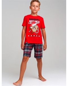 Комплект для мальчиков: фуфайка (футболка) трикотажная, шорты текстильные Playtoday tween