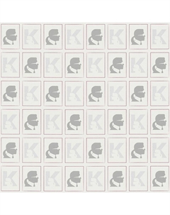 Обои Karl Lagerfeld 37842-1 Винил на флизелине (0,53*10,05) Белый/Серый, Люди/Буквы As creation