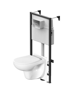 Комплект унитаза с инсталляцией Willow DX15.IS30251.1700 с сиденьем Микролифт и клавишей смыва Хром глянцевый Damixa