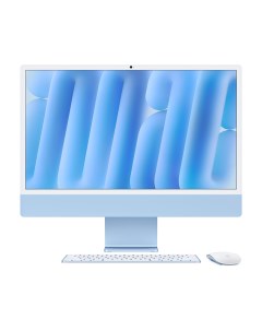 Моноблок Apple iMac 24" М4 (2024), 8 CPU/8 GPU, 16ГБ/512 ГБ, Gigabit Ethernet, Blue, английская клавиатура