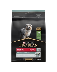 Pro Plan Medium Puppy Sensitive Digestion для щенков средних пород с чувствительным пищеварением (Ягненок, 3 кг.) Purina pro plan