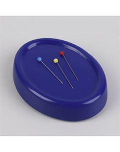Игольница магнитная, с булавками, 10×7.5 см, синяя Арт узор
