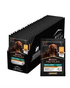 Pro Plan пауч для собак мелких и карликовых пород (кусочки в соусе) (Курица, 85 г. упаковка 26 шт) Purina pro plan