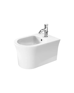 (White Tulip) Биде подвесное 370 x 540 мм, с отверстием под смеситель, белое Duravit