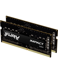 Комплект памяти DDR4 SODIMM 16Gb (2x8Gb), 3200MHz, CL20, 1.2 В,, FURY Impact (KF432S20IBK2/16) Kingston