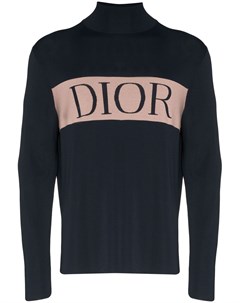 Dior homme джемпер вязки интарсия с логотипом xl синий Dior homme