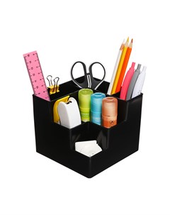 Подставка-органайзер для канцелярии 6 отделений цвет черная Calligrata