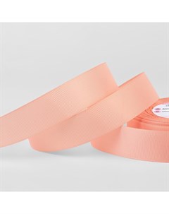 Лента репсовая, 25 мм, 23 ± 1 м, цвет розовый персик №0176 Арт узор