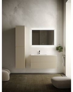 Тумба с раковиной Snob R SNR100LCE 100 см подвесная, Beige Soft Sancos