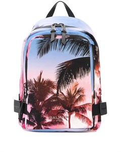 Balmain рюкзак с пальмовым принтом один размер синий Balmain