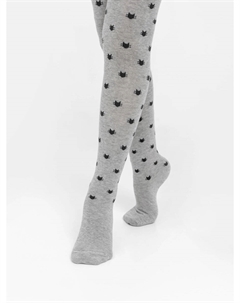 Гладкие детские колготки серого цвета с изображением котиков Mark formelle