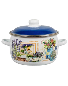 Кастрюля 4,0л сферическая Горная лаванда Стальэмаль