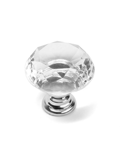 Ручка-кнопка pk113, d=30 мм, пластик, цвет хром Cappio