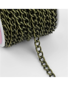 Цепочка для сумки, 7×11 мм, 10±0.5 м, цвет бронзовый Арт узор