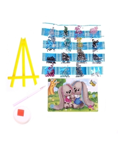 Алмазная мозаика с частичным заполнением на подставке для детей Школа талантов