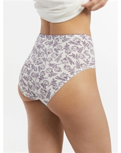 Трусы женские макси молочные с контурными цветами Mark formelle