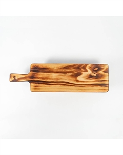 Доска для подачи на ножках, 38×10.5×6.5 см, с ручкой, обожженная, дерево натуральный кедр Magistro