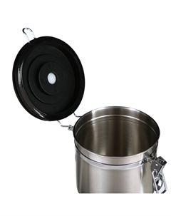 Герметичный контейнер для хранения молотого кофе и кофейных зерен, 1.2 л, 12 х 12 см, серый Nobrand