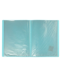 Папка с 40 вкладышами а4, 500 мкм,, бирюзово-голубая Calligrata