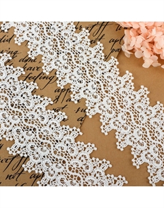 Кружево гипюровое, 80 мм, 6.8±0.5 м, цвет белый Арт узор