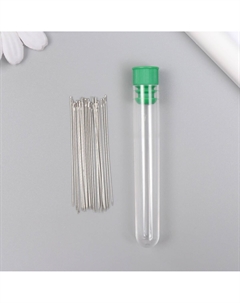 Иглы для бисера металл в пластиковой коробке набор 25 шт ø 0,46 мм Nobrand